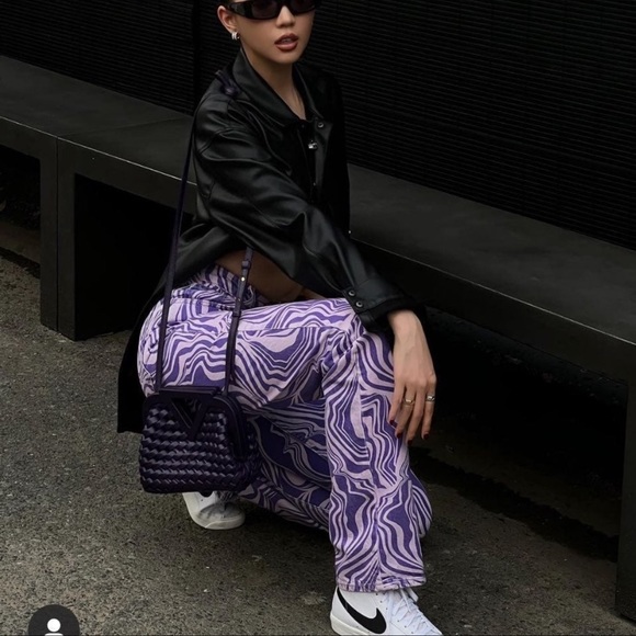 Zara PRINTED STRAIGHT LEG JEANS - Picture 2 of 11